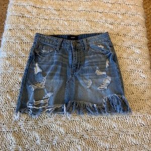 Super Cute Jean Ripped Skirt